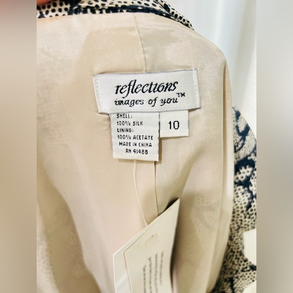 Reflections Women’s Silk Snake Print Collared Button Up Midi Shift Dress 10 - Picture 4 of 16